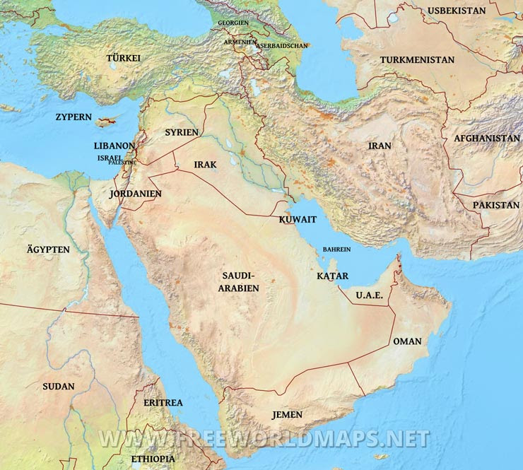 Nahost Karte | Karte