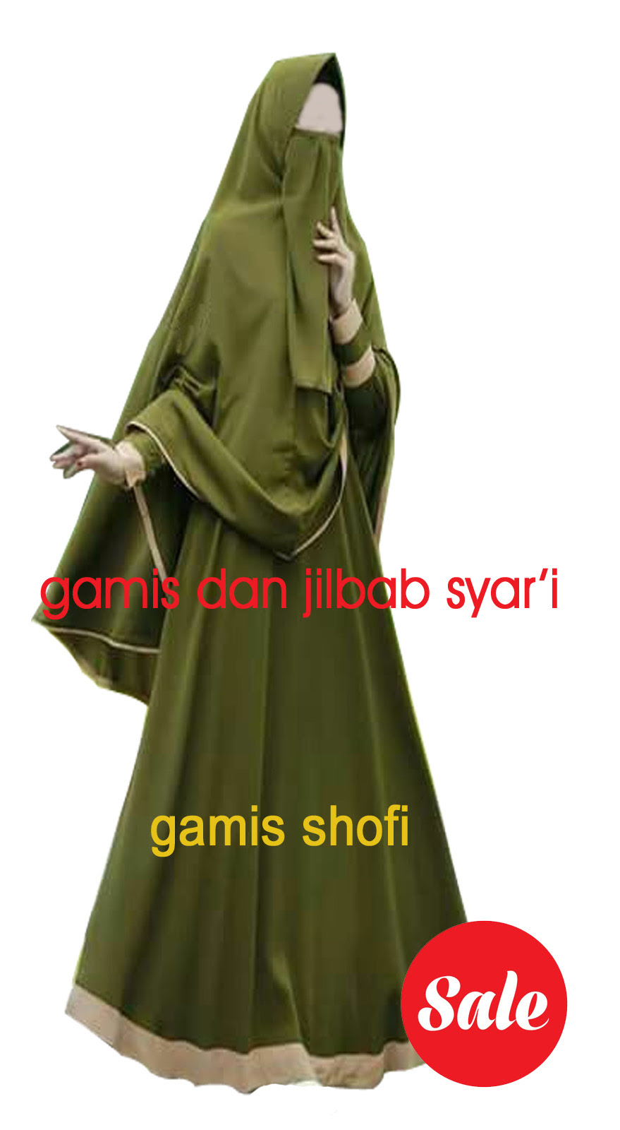 Gamis Hijau Botol Kombinasi - Beaux m