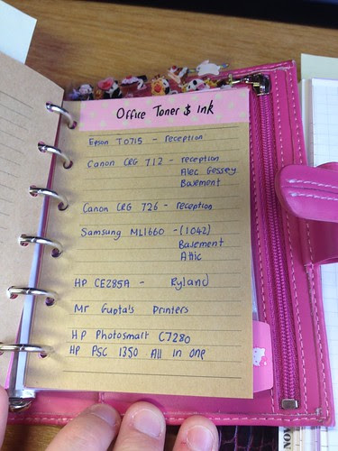 Comparison between my personal and pocket Filofax!