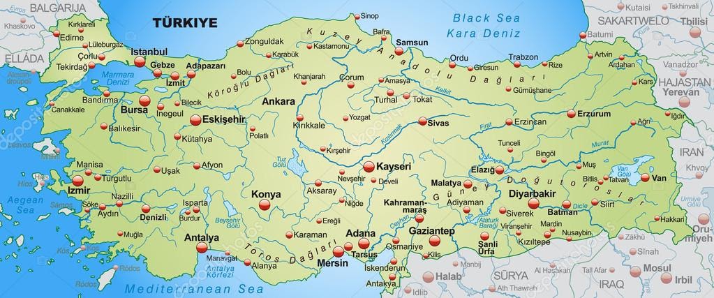 Karta över Turkiet På Svenska | Karta
