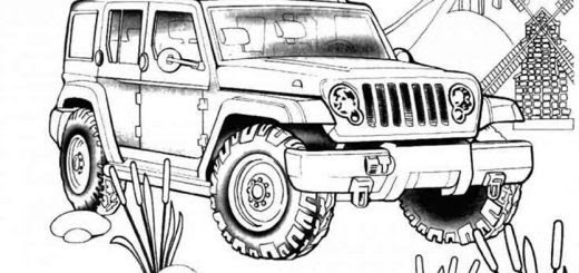Ausmalbilder Polizei Jeep