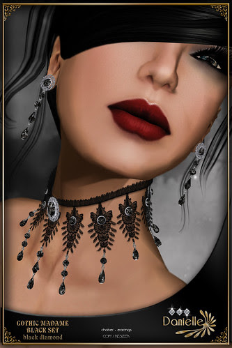 DANIELLE Gothic Madame Black Set Black Diamond