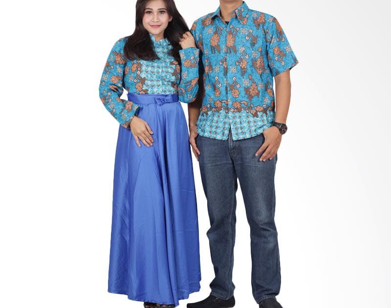  Baju  Batik Couple  Warna  Biru Inspirasi Desain Menarik
