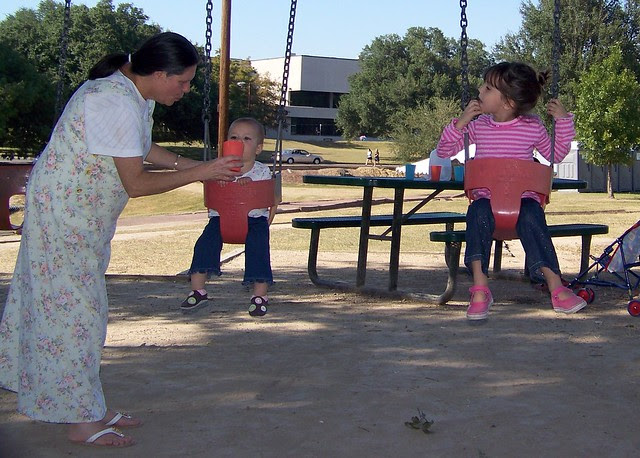 park with mom