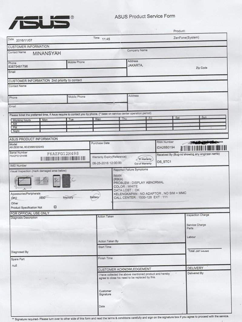 Contoh Nota Pembelian Hp Surat Ras