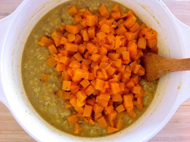 Butternut Squash Added to Risotto