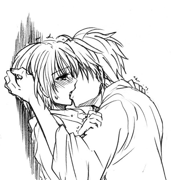 Anime Kissing Drawing - Creative Art
