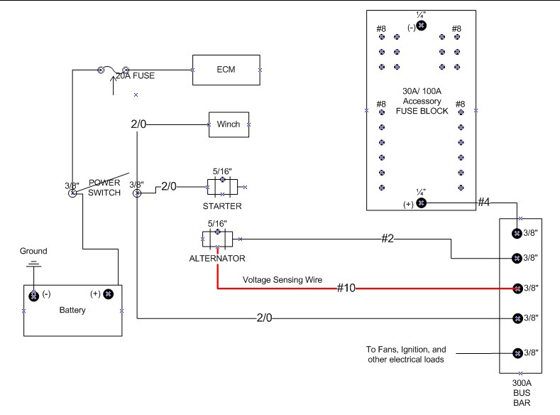 Chevy 3 Wire Alternator Wiring 1 2 Terminal - Wiring Diagram