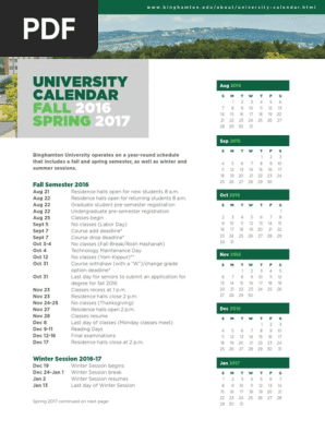 Binghamton University Academic Calendar Fall 2022 - March Calendar 2022