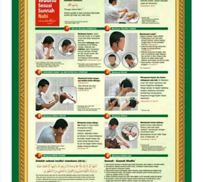 Poster Tata Cara Berwudhu / Poster Wudhu Pdf Pigura / Tata cara wudhu