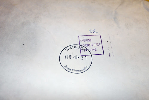 Poststempel Västberga Stockholm 210-10-21