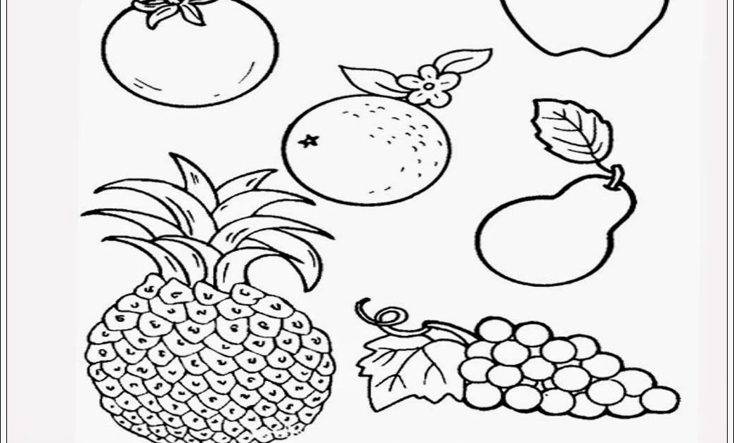 Gambar Buah Buahan Untuk Mewarnai Anak Tk Kumpulan Gambar Menarik