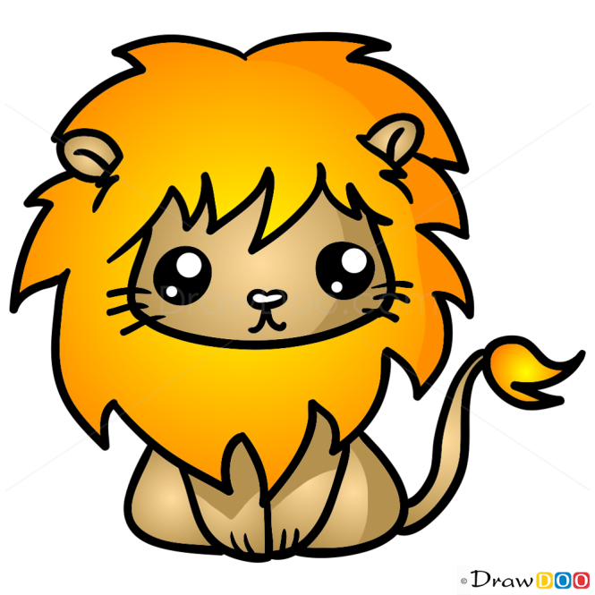 Lion Drawings Cute