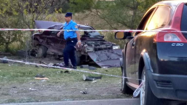 VILLA GENERAL BELGRANO. Asà quedaron los autos tras el impacto (Nelson Torres/La Voz).