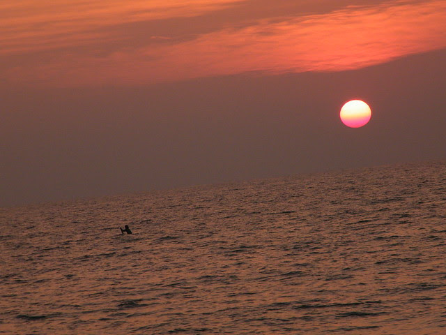 sunset at Varkala Beach, Kerala