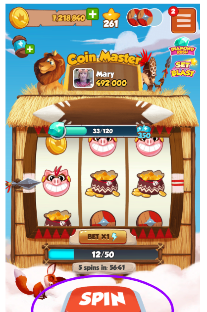 Twitter coin master spins games