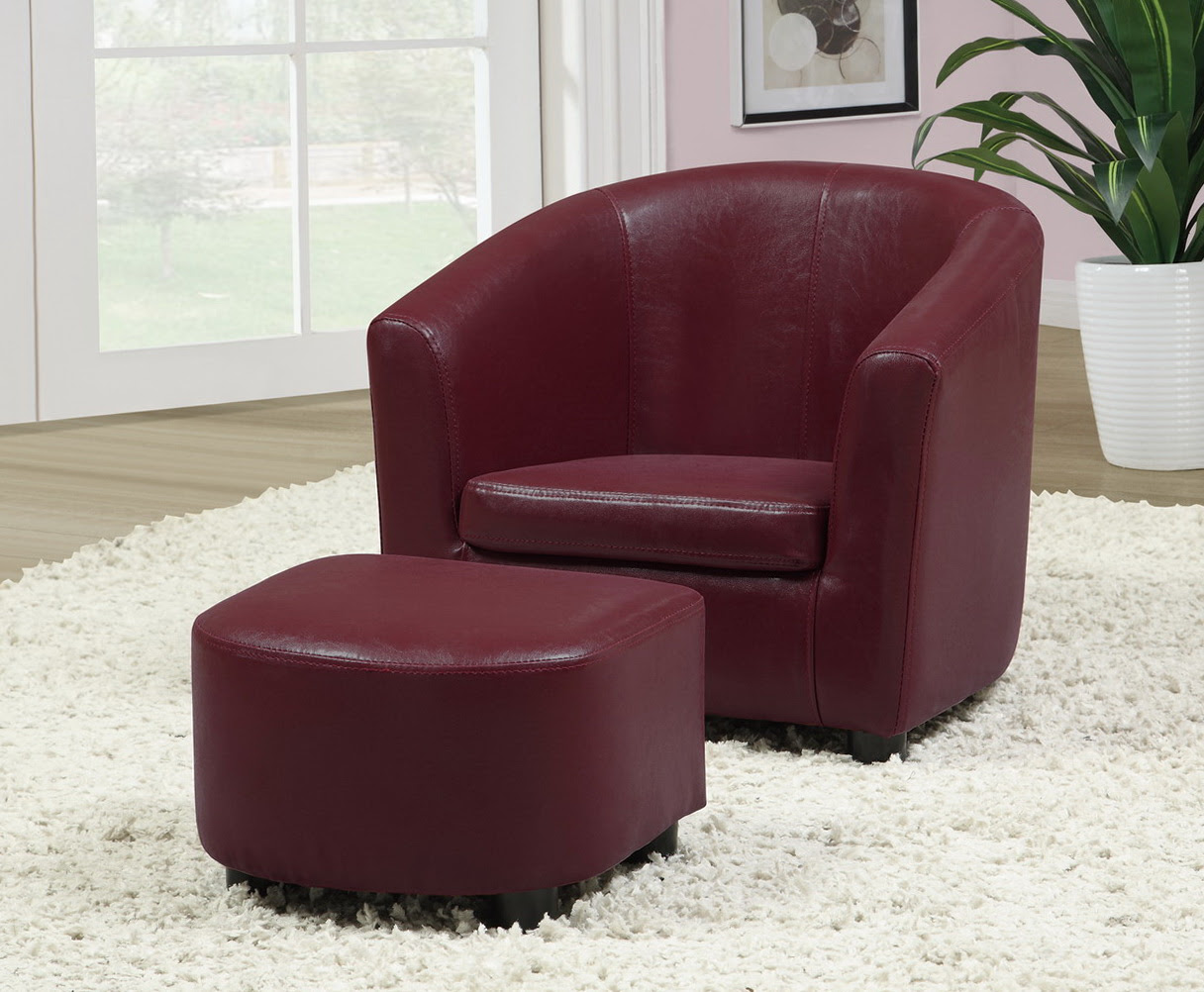 living room red accent chair