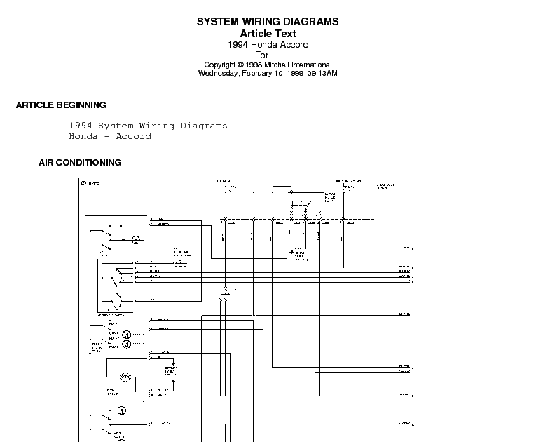 Wiring Diagram Honda Accord 1997 : 1997 Honda Civic Engine Diagram