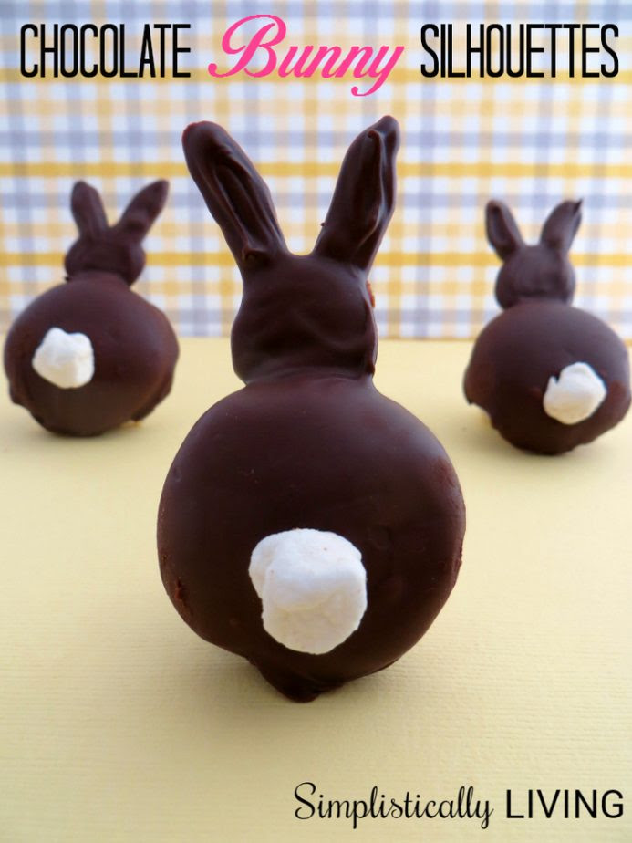 chocolate bunny silhouettes