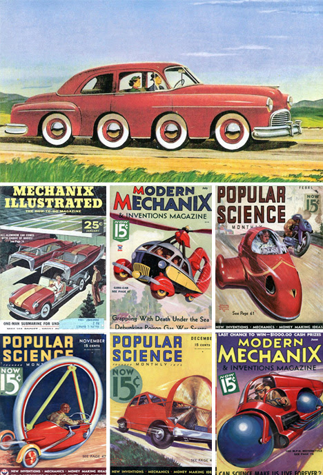futuristic retro car models