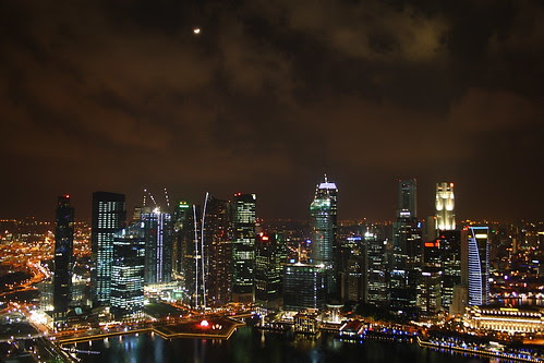 Marina Bay Sands - Night scene from Sky Park