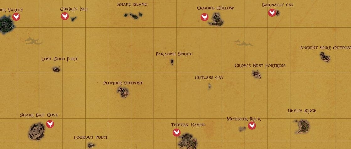 Sea Of Thieves Map Guide - Map Pasco County