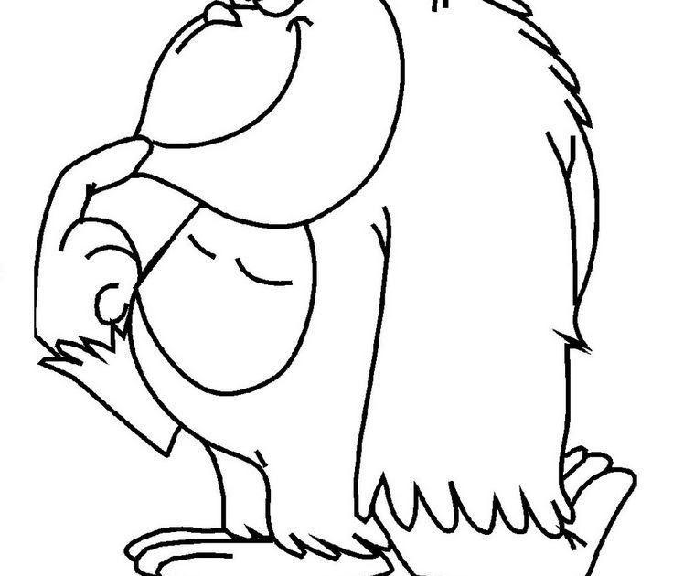 Baby Gorilla Coloring Pages