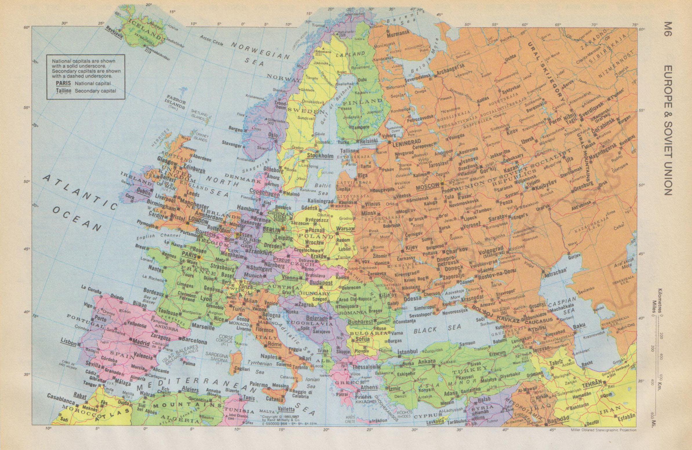 пътна карта на европа разстояние в километри