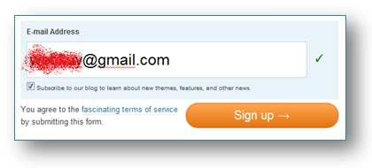 Cara Membuat Blog WordPress Gratis: Memberi alamat email pendaftaran blog
