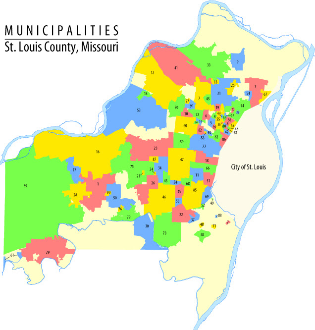 St Louis County Municipalities Map - Maping Resources