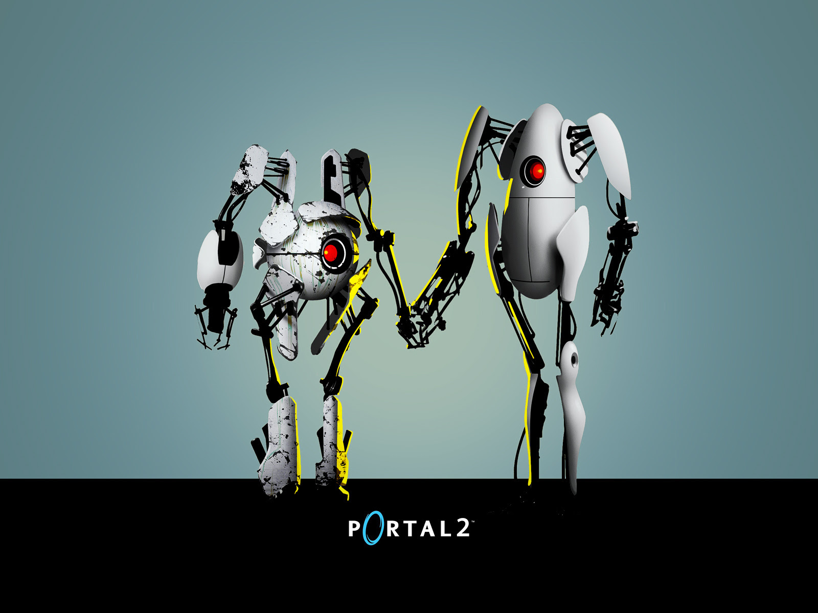 Сайт про портал. Портал 2. Portal 2 роботы. Портал из портал 2. Портал 2 арт.