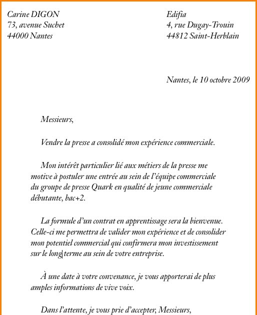 Modele De Lettre De Motivation Pour Fleuriste  Soalan f