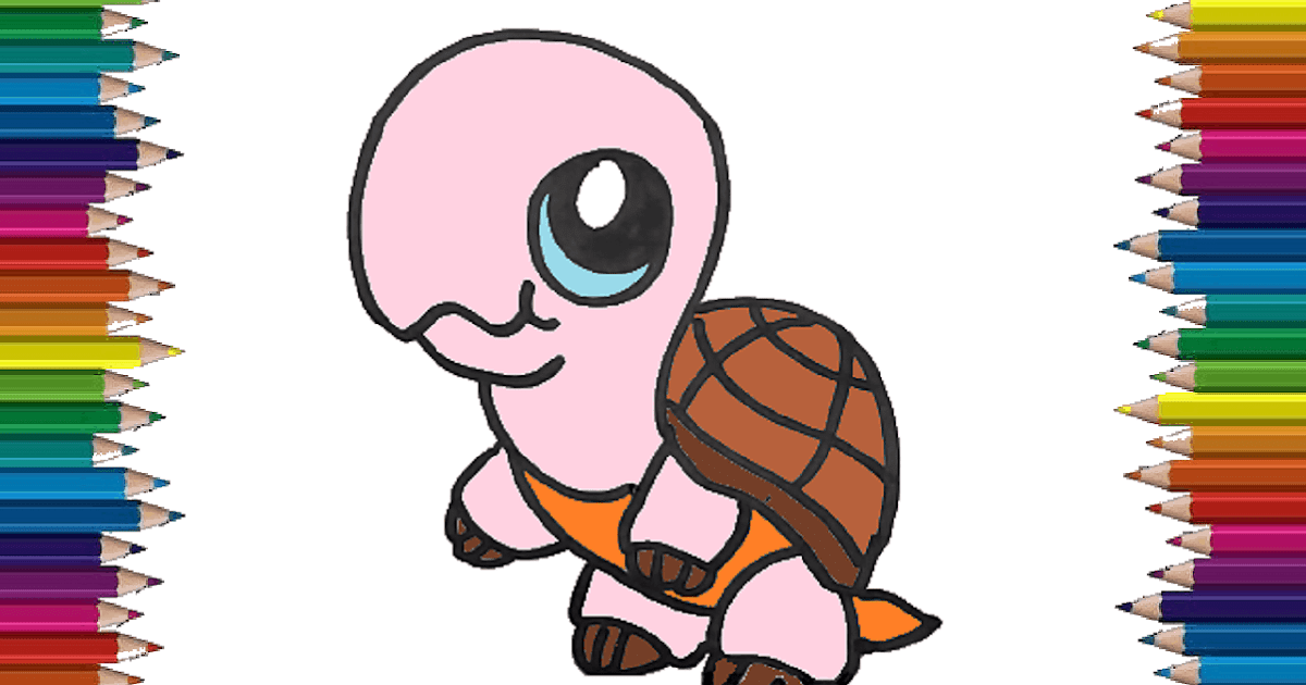 How To Draw A Cute Baby Turtle
