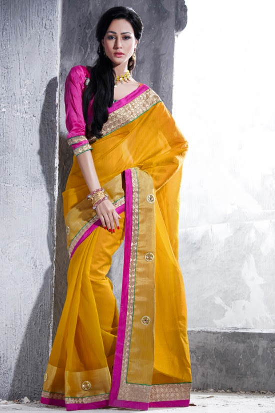 Indian Wedding Bridal Embroidered Reception Saree Designs