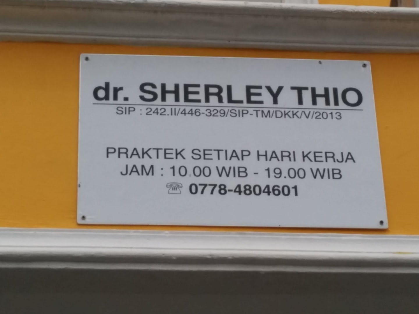 Dr. Sherley Thio Photo