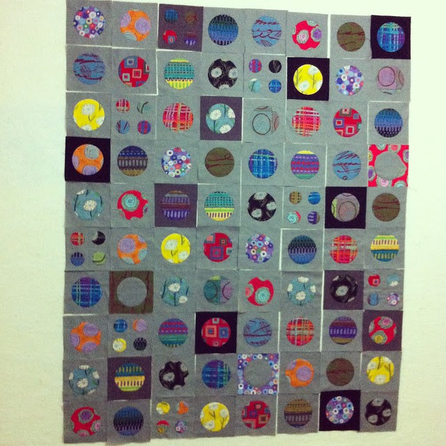 Perfect circles quilt - sewing together