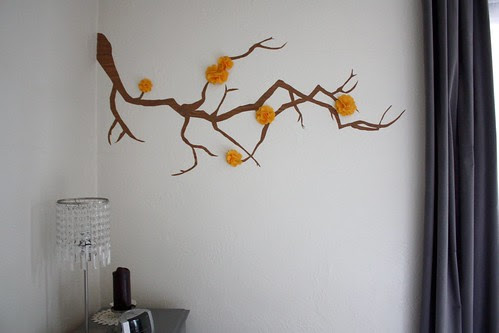 Fabric Flowers in Wall Decal