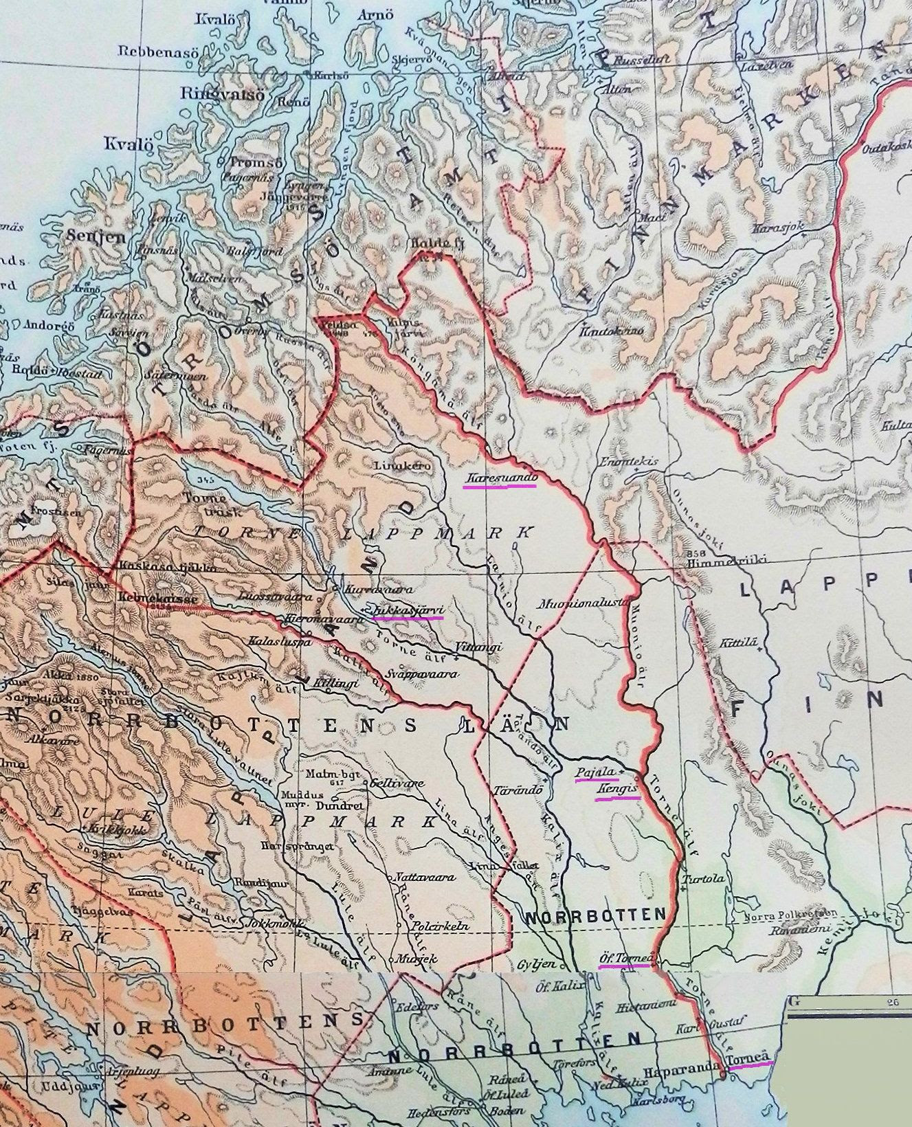 Tornedalen Karta | Karta