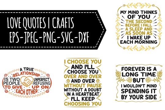 Free Love Quotes Bundle SVG, PNG, EPS DXF File