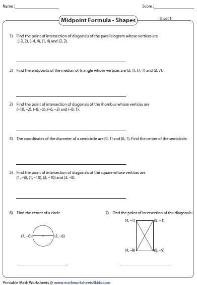 View Geometry 1.3 Use Midpoint And Distance Formulas Answer Key Pics