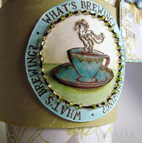 caardvarks just rite coffee cup CLOSE mel stampz