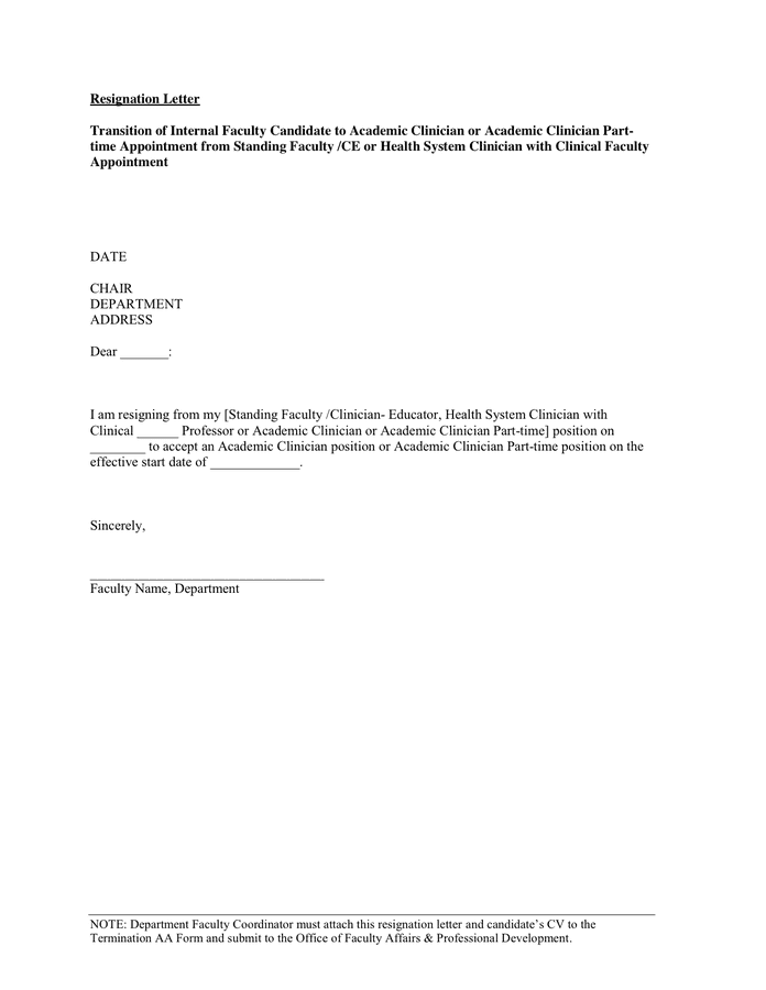 Resignation Letter Format After Termination Sample Resignation Letter