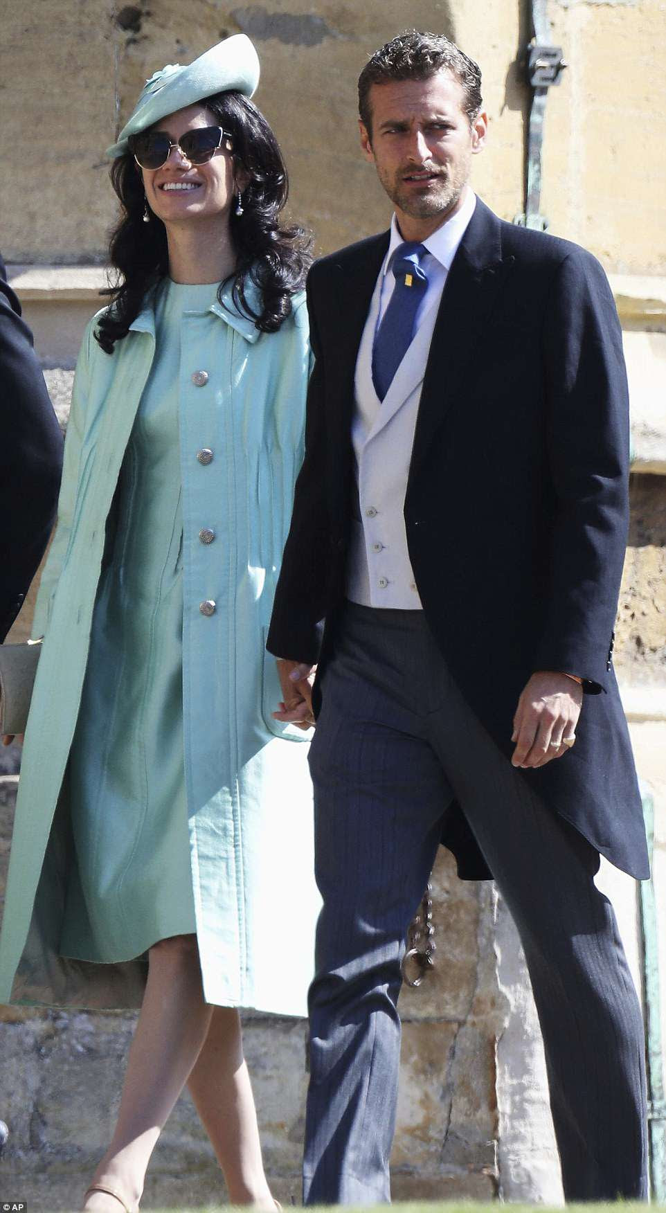 Mr Lubomirski, 42, whose own wife Giada looks very much like Meghan, pictured together at Windsor Castle on Saturday, called the star's relationship with Prince Harry a 'wonderful love story'