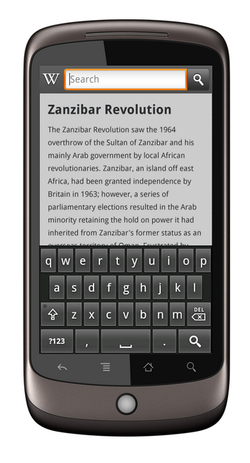 English: Wikipedia Android app
