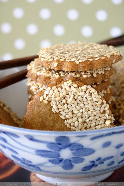 Lemongrass, Ginger and Sesame Biscuits