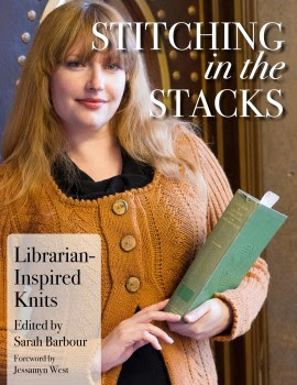 Stitching in the Stacks library knitting book cover