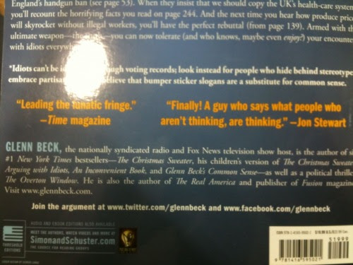 When someone calls you an idiot, don't quote them on the back cover of your book in bright yellow 18-point type