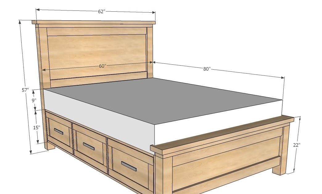 King Size Bed Frame Woodworking Plans
