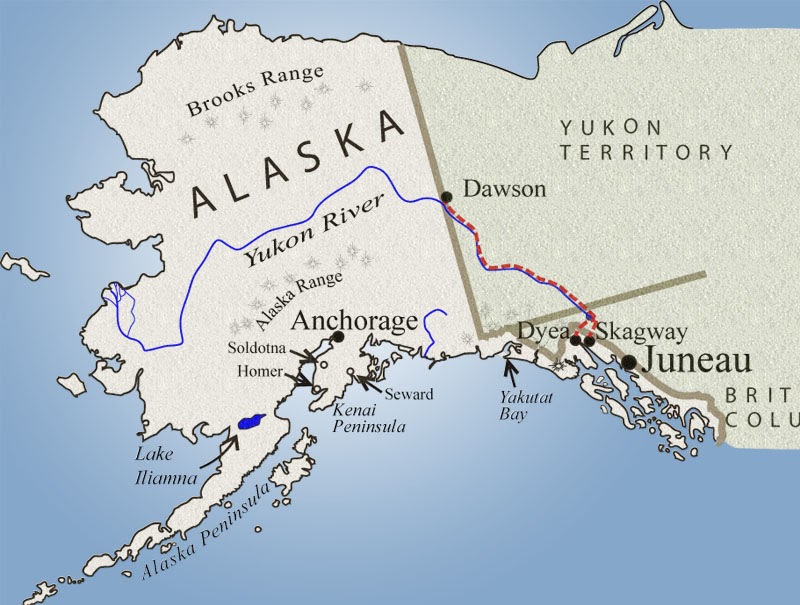 Северная река юкон расположена на полуострове. Река Юкон Аляски карта. Доусон на карте Аляски. Река Юкон и Клондайк на карте. Джек Лондон на Аляске.
