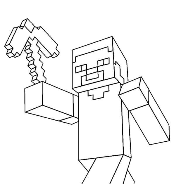 Steve Minecraft Coloring Pages - KIDDO-ANDTHINGS